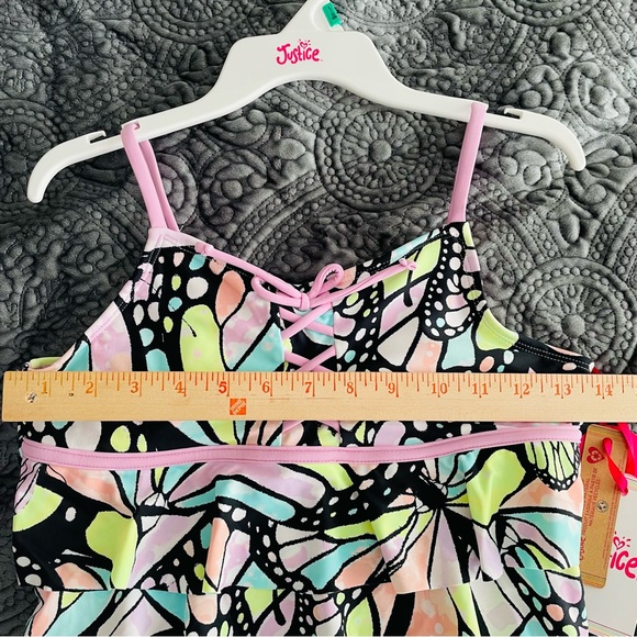 Justice Girl’s 2pc Swimsuit size 12/14 - Picture 10 of 10